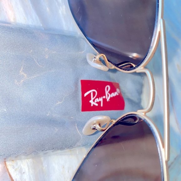 Ray‎ Ban Large Aviator Sunglasses Orange Glasses Gold Frames Shades 3025 main image 12